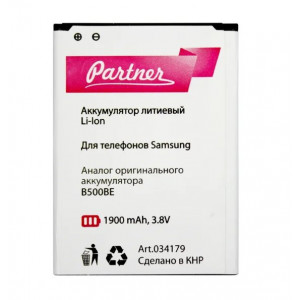 Аккумулятор для телефона Samsung I9195i Galaxy S4 mini - Partner | Фото 1